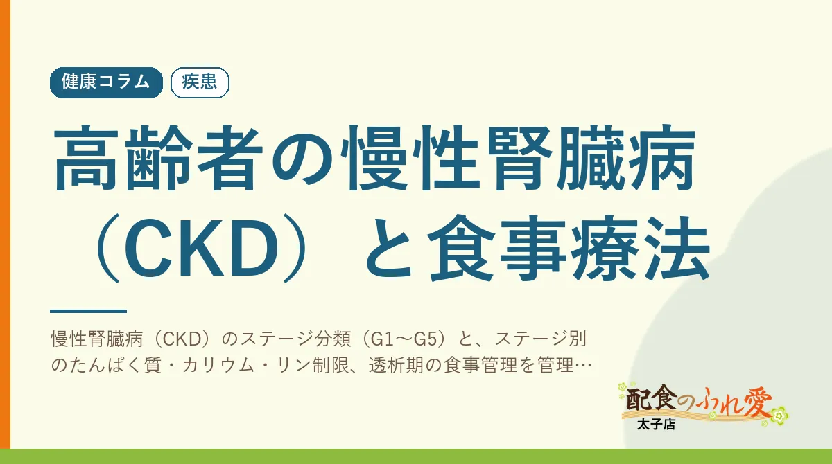 高齢者の慢性腎臓病（CKD）と食事療法